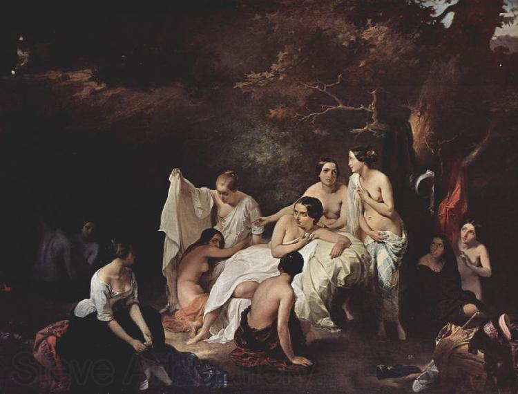 Francesco Hayez Bath of the Nymphs Spain oil painting art